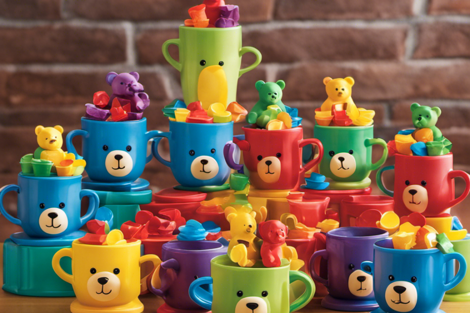 An image showcasing colorful Bmag Counting Bears and Cups in a playful arrangement, highlighting their educational value