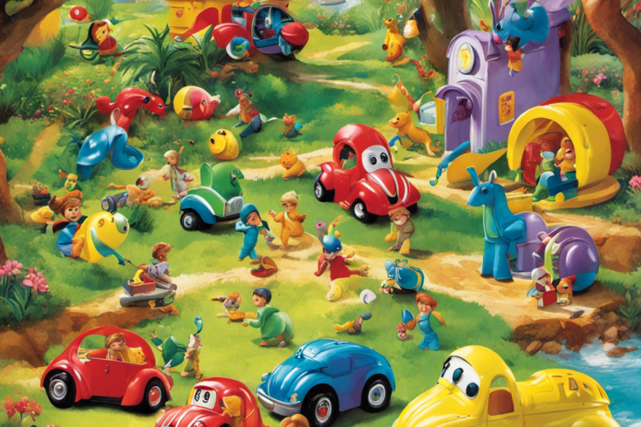 An image showcasing a vibrant, lively scene of children joyfully assembling and playing with Hasbro's Cootie game