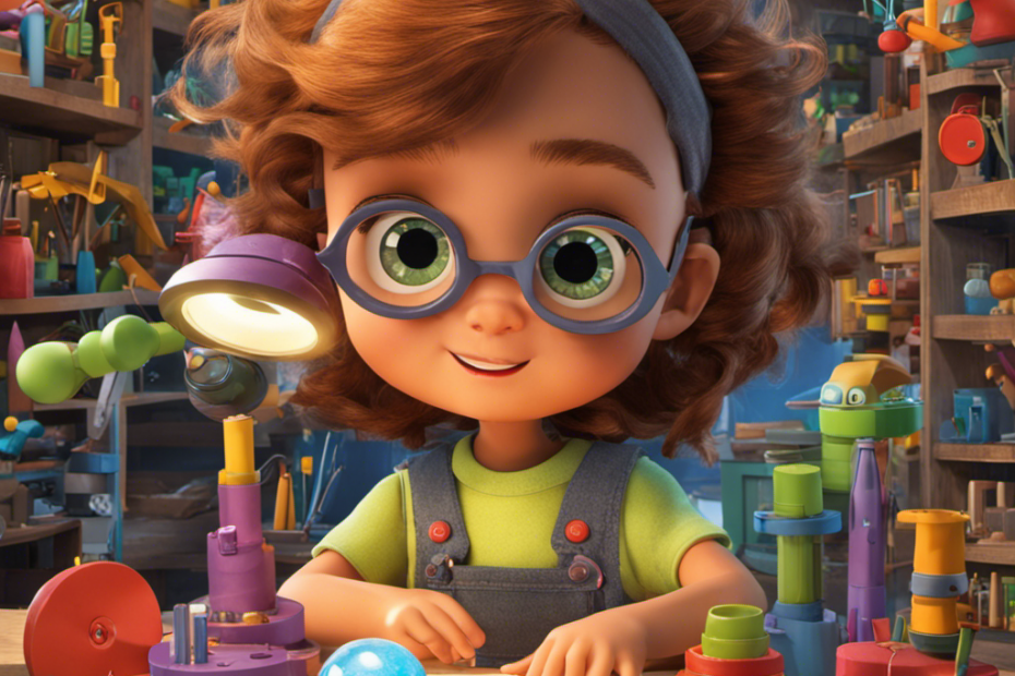 An image showcasing a wide-eyed 3-year-old prodigy, exploring a captivating STEM adventure, surrounded by an array of colorful, interactive tools and materials, sparking their curiosity and love for learning
