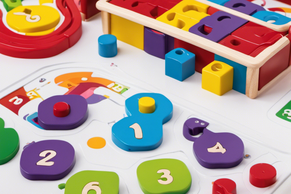 An image showcasing the MTYOKILN Magnetic Color & Number Maze: A vibrant, interactive toy featuring magnetic tiles in various colors and numbers, inviting children to explore patterns, develop problem-solving skills, and learn through play
