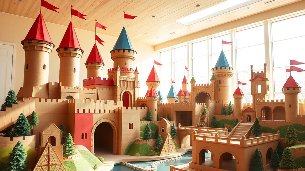 create durable creative cardboard castles