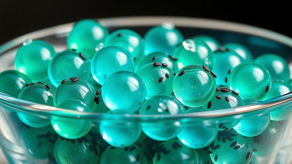 edible water beads with chia