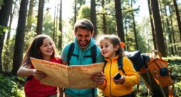 family geocaching map skills