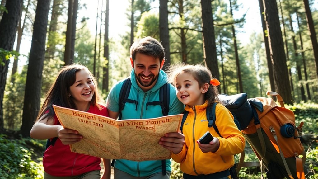 family geocaching map skills