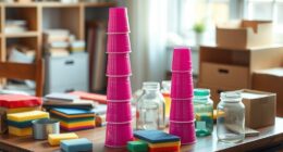 homemade pink tower substitutes