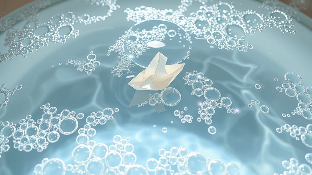 soap creates surface tension