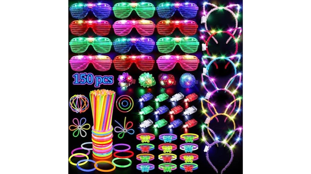 150 glow party supplies