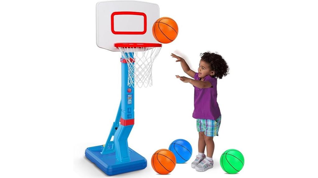 adjustable toddler basketball set