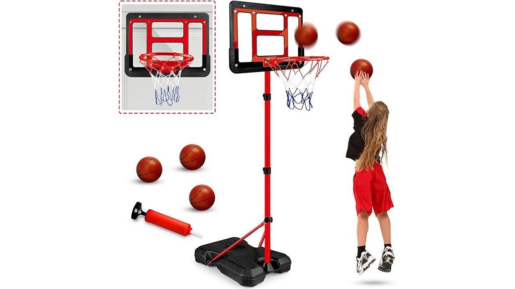 adjustable toddler basketball set