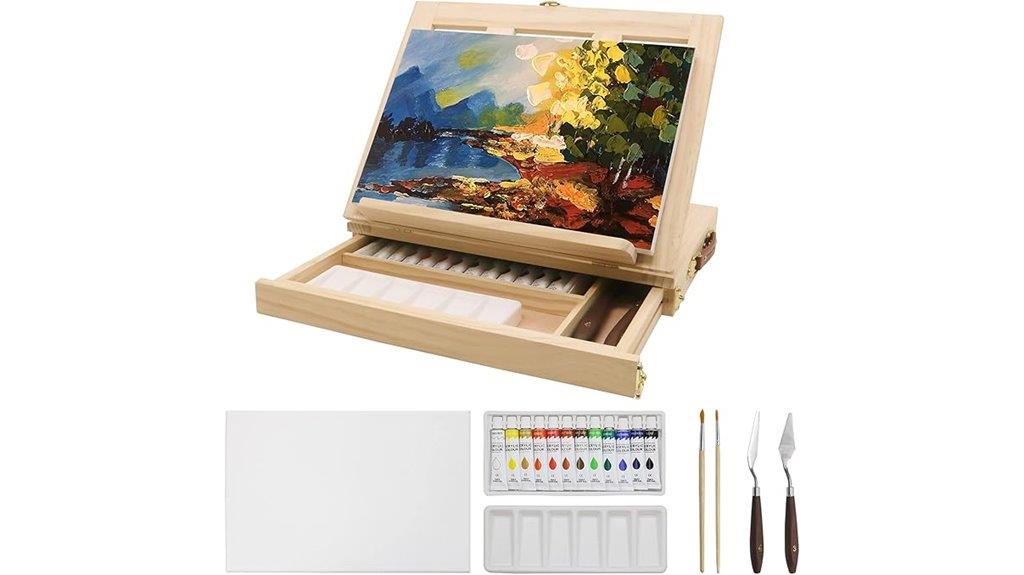 artistic tabletop easel set