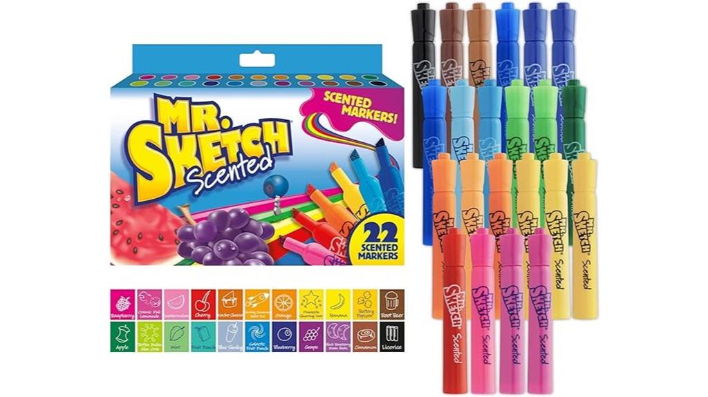 assorted colored chisel markers