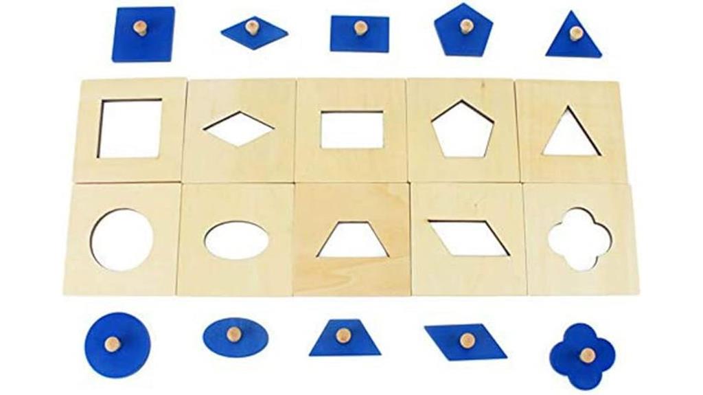 baby montessori wooden shapes
