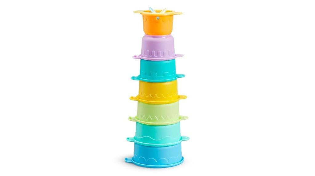 bath toy with connectable cups