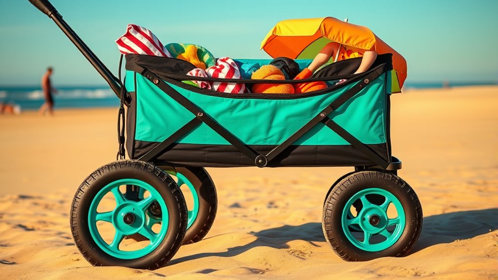 beach sand stroller features