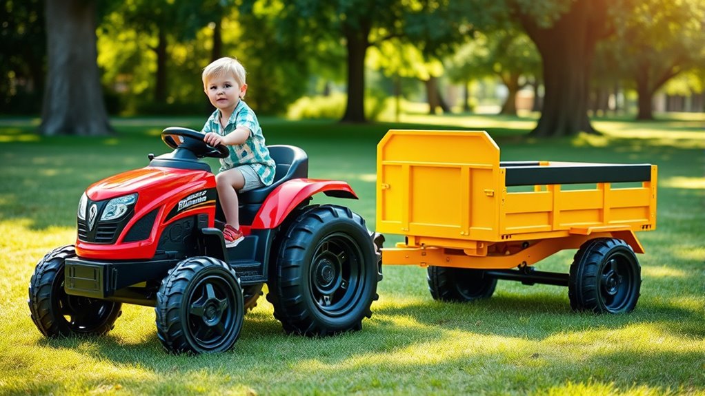 child focused tractor features