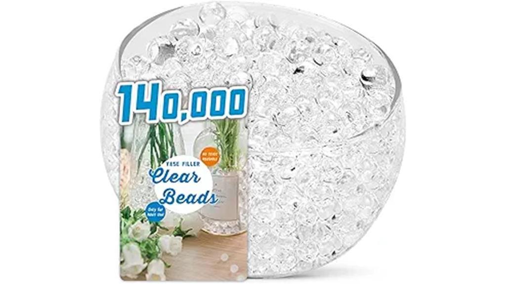 clear water beads quantity