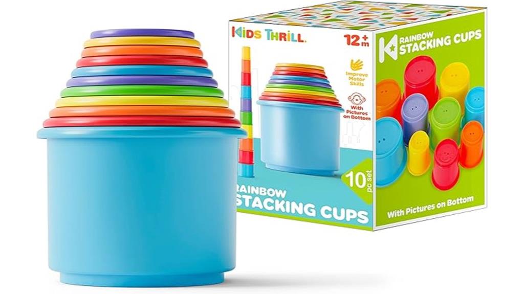 colorful baby stacking cups