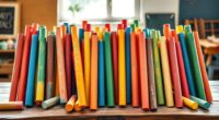 colorful giant chalk sets