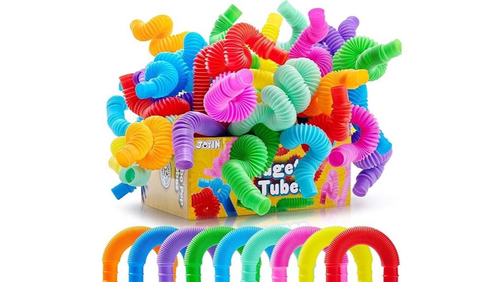colorful sensory fidget tubes