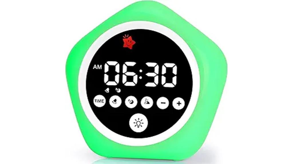 colorful sleep training clock