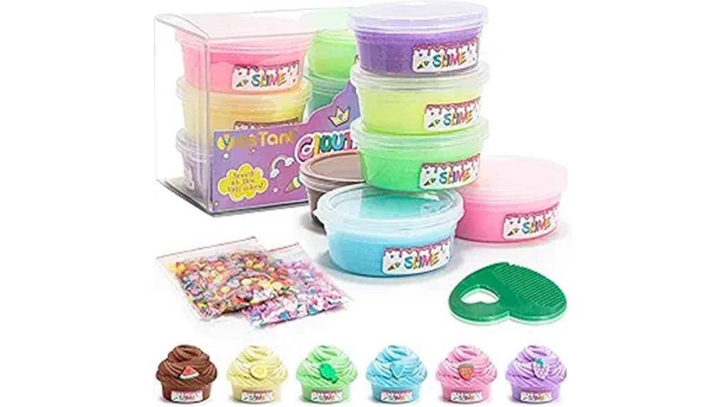 colorful slime toy set