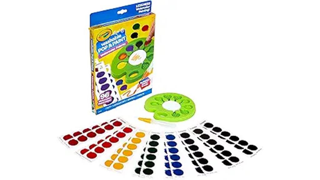 colorful watercolor paint set