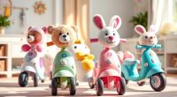 cute plush animal scooters