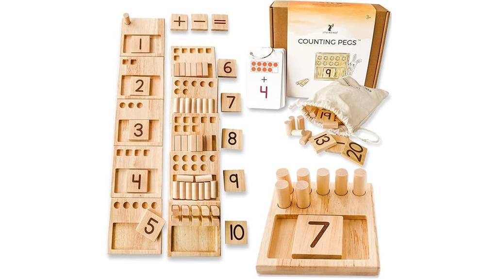 educational montessori counting pegs