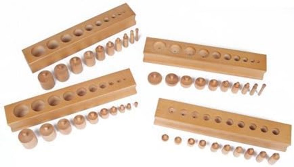 educational montessori cylinder blocks