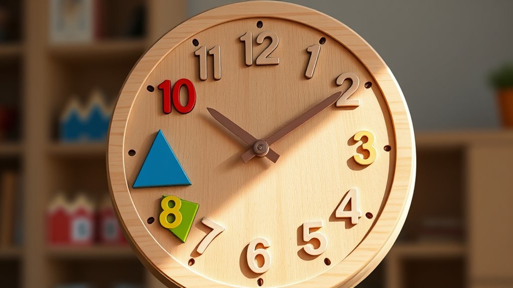 educational wooden clock toys