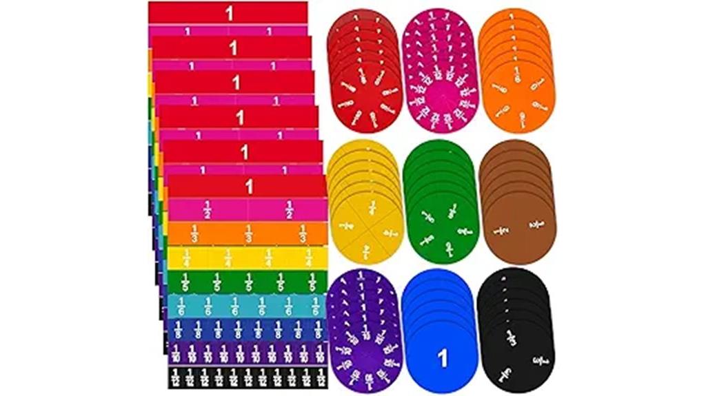 fraction bars with tiles