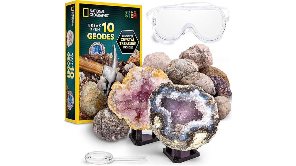 geodes kit with goggles