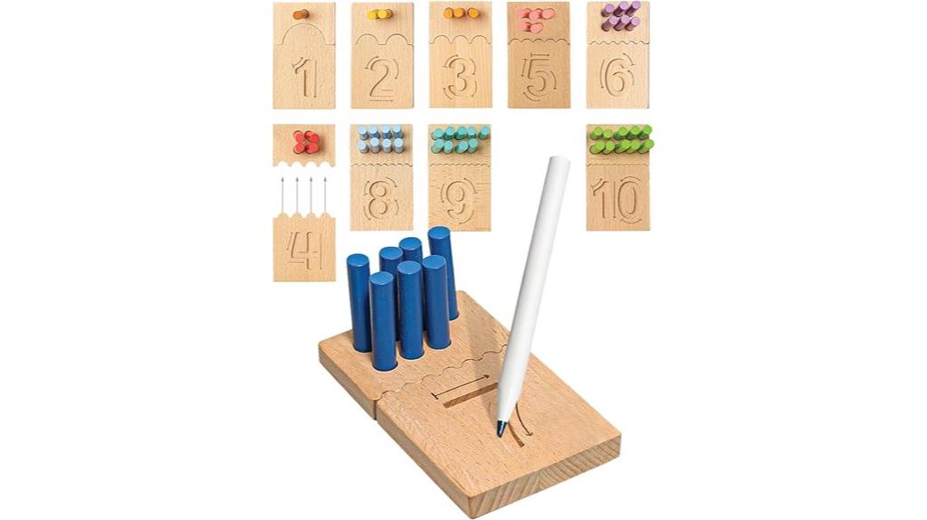 kids counting peg boards