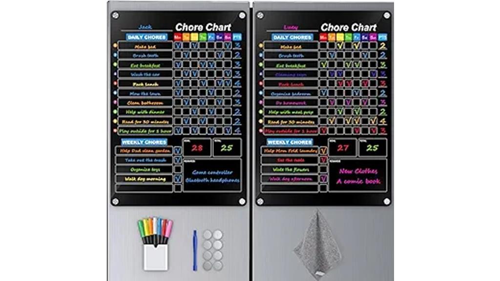 kids magnetic chore charts