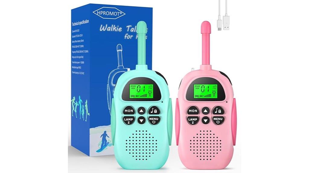kids rechargeable walkie talkies