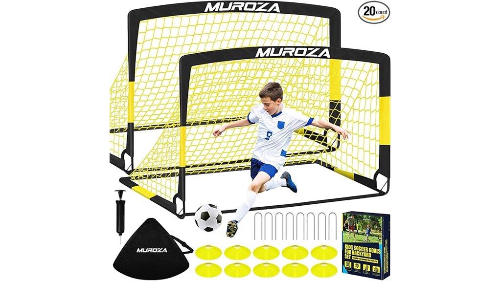 kids soccer goal set