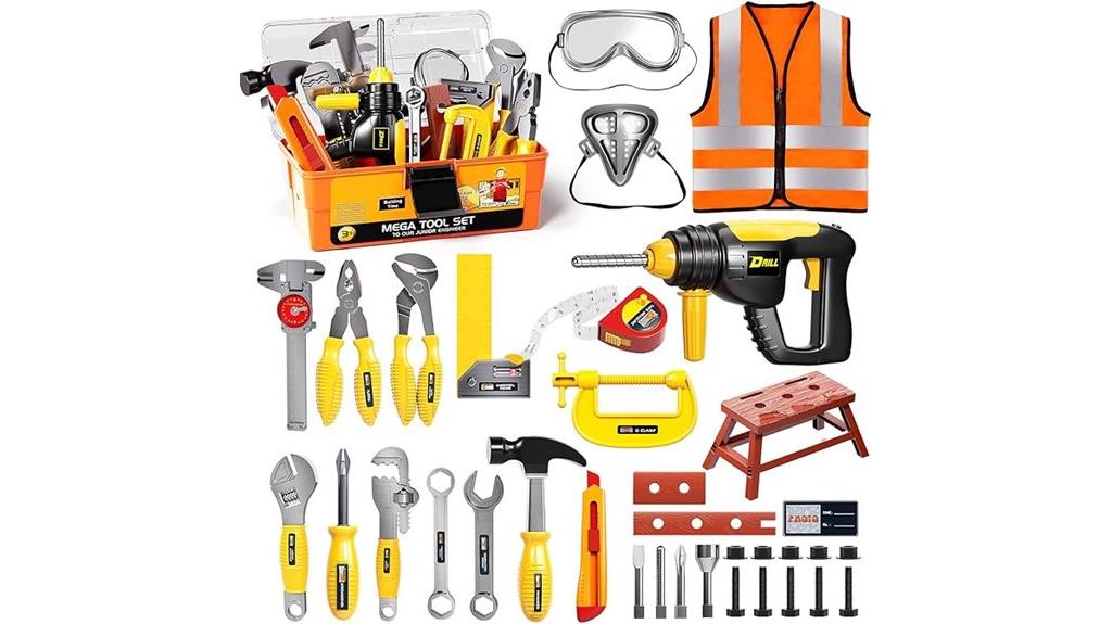 kids toy toolset with drill
