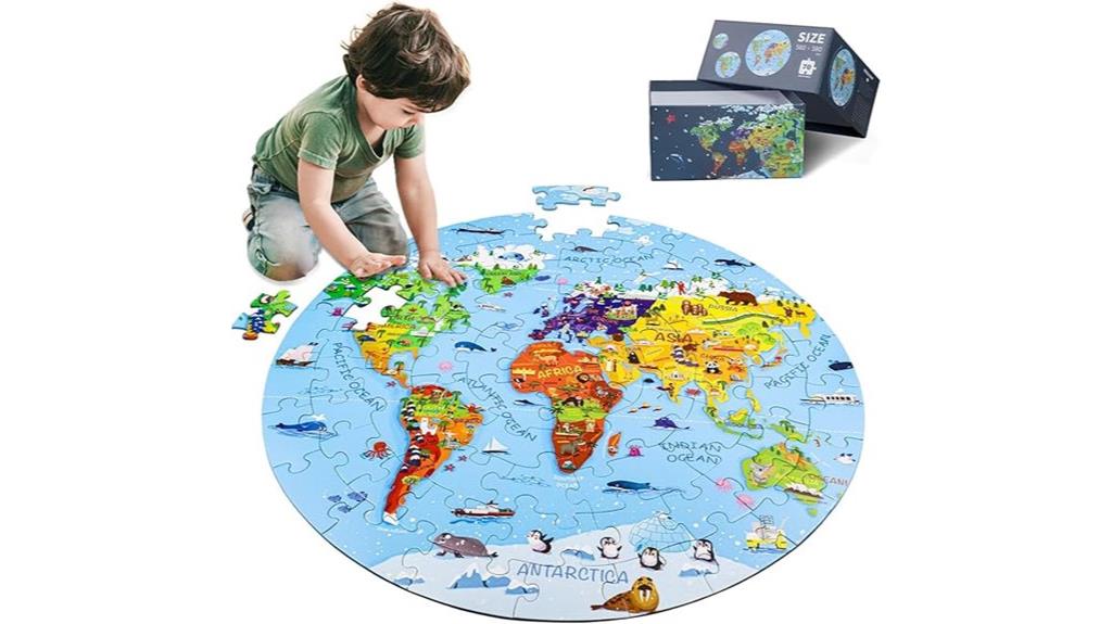 kids world map puzzle