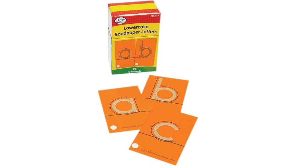 lowercase tactile alphabet set