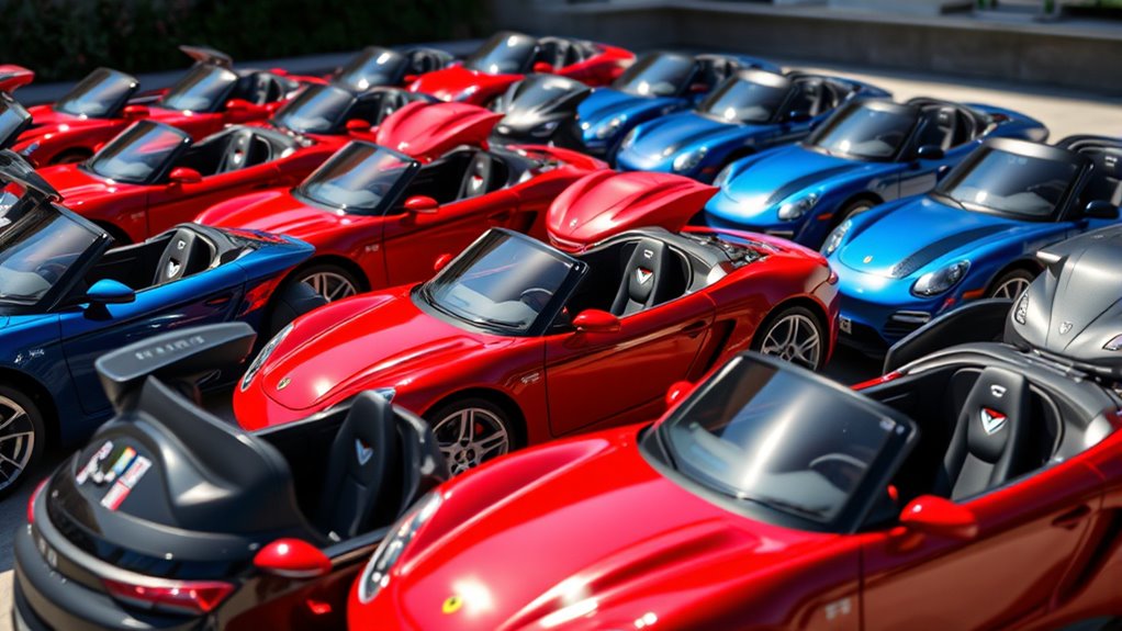 luxury sports push cars