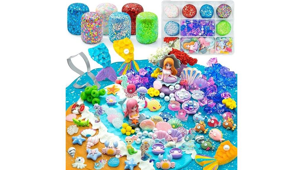 mermaid glitter dough set