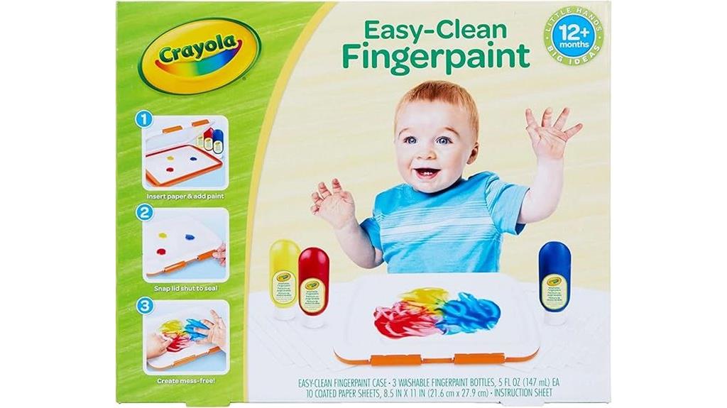 mess free finger painting