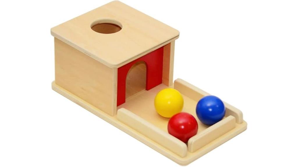 montessori box with balls