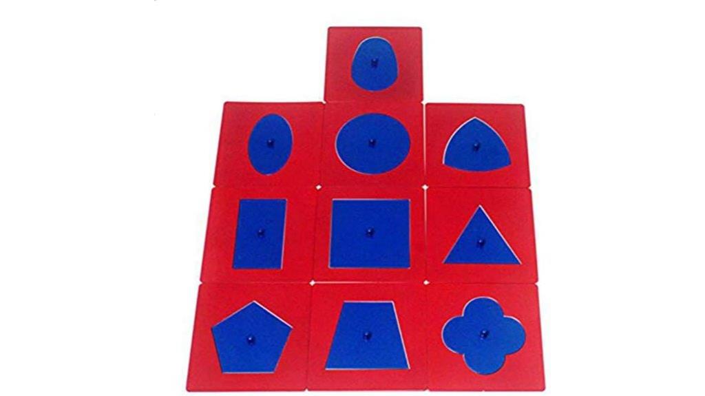 montessori metal shapes set