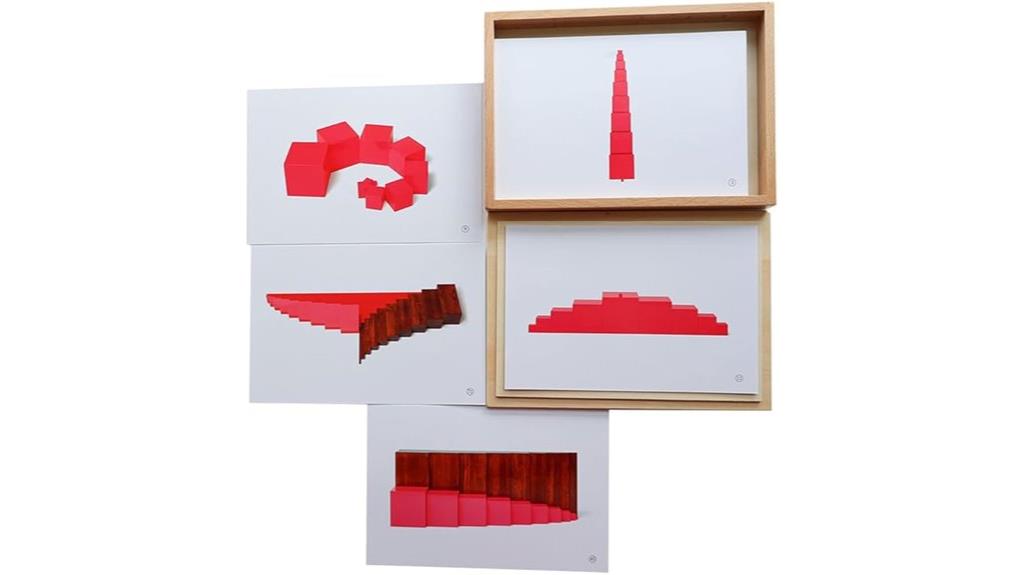 montessori pink tower red rods
