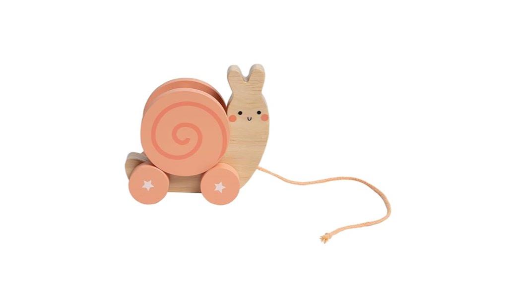montessori snail toddler pull toy