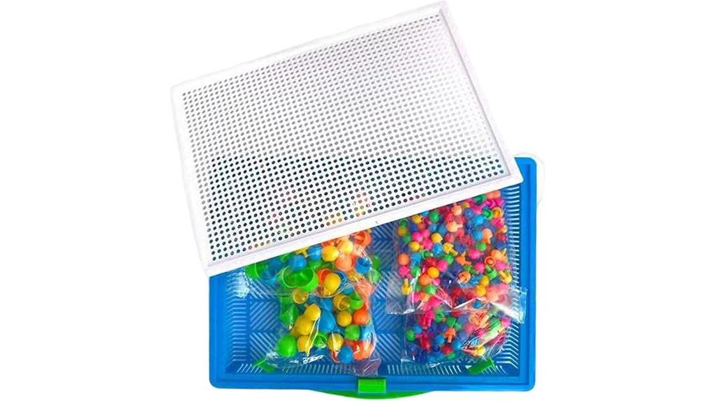 mushroom shaped nail pegboard activities