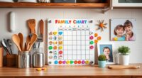 organized family chore magnets