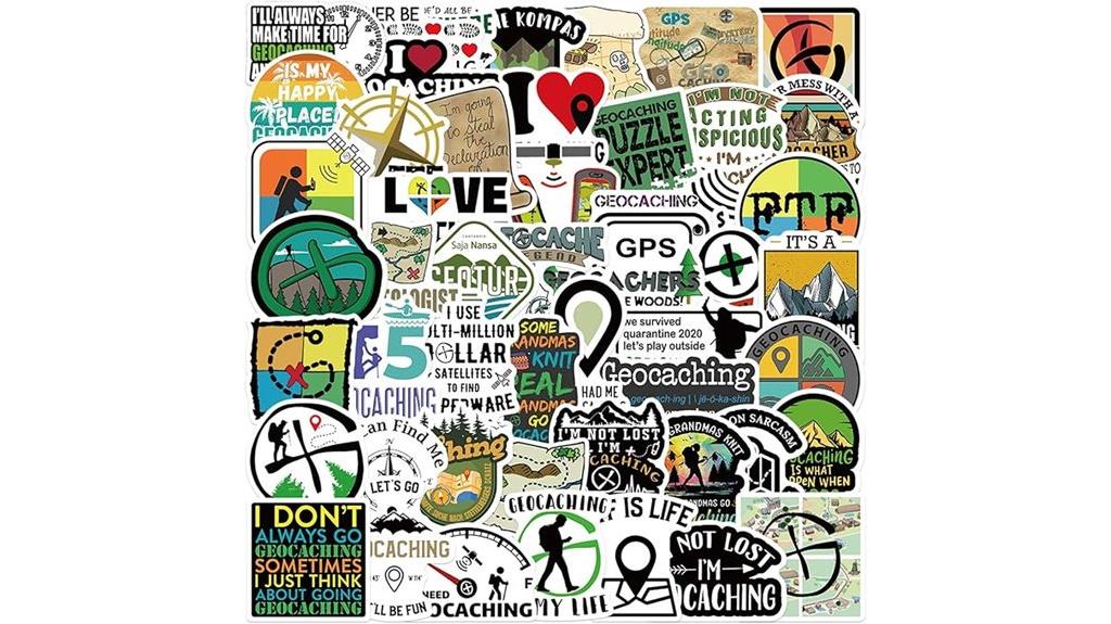 outdoor geocaching sticker pack