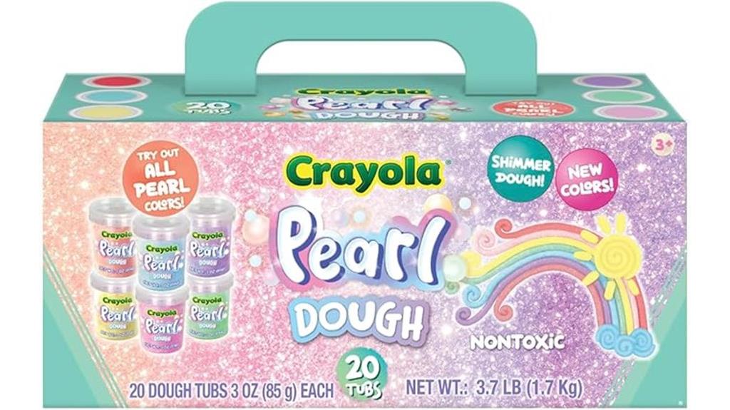 pastel play dough with pearls